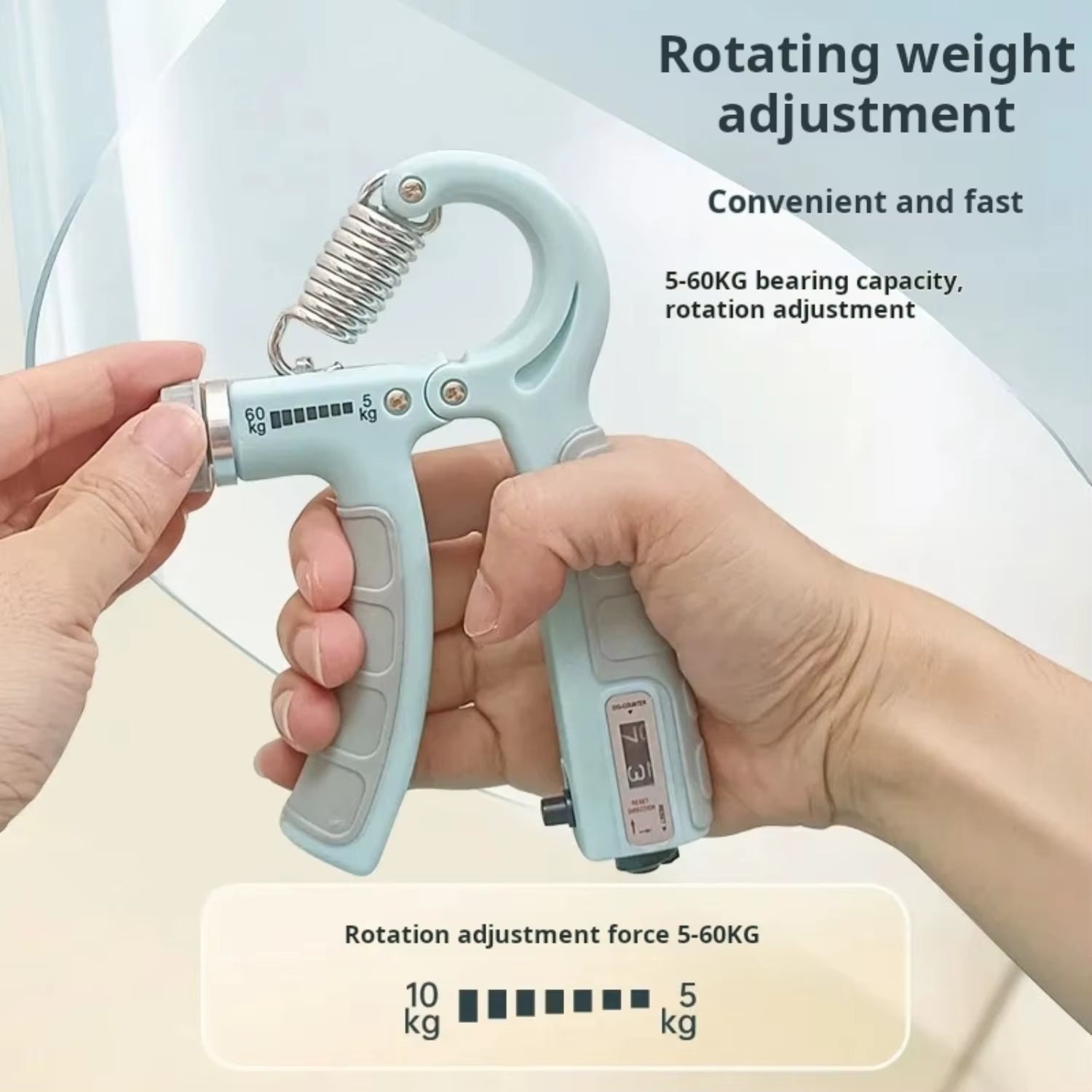 5-60KG Grip Strength Trainerhand Squeeze Forearm Strength Traineradjustable Resistance Hand Grip Strength Trainermuscle Recovery