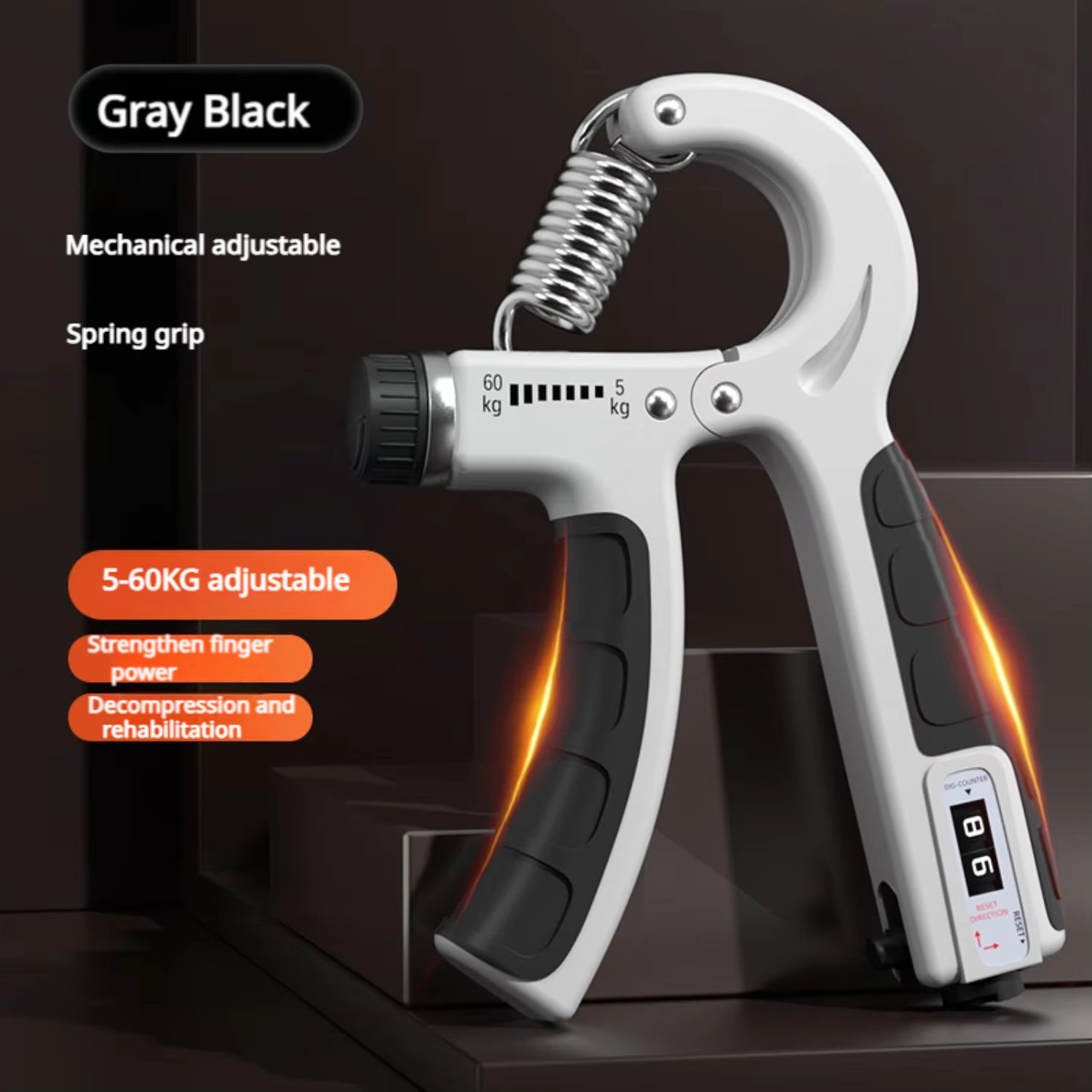 5-60KG Grip Strength Trainerhand Squeeze Forearm Strength Traineradjustable Resistance Hand Grip Strength Trainermuscle Recovery